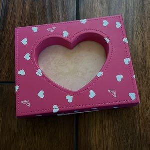 Roxy pink leather rare limited edition heart frame